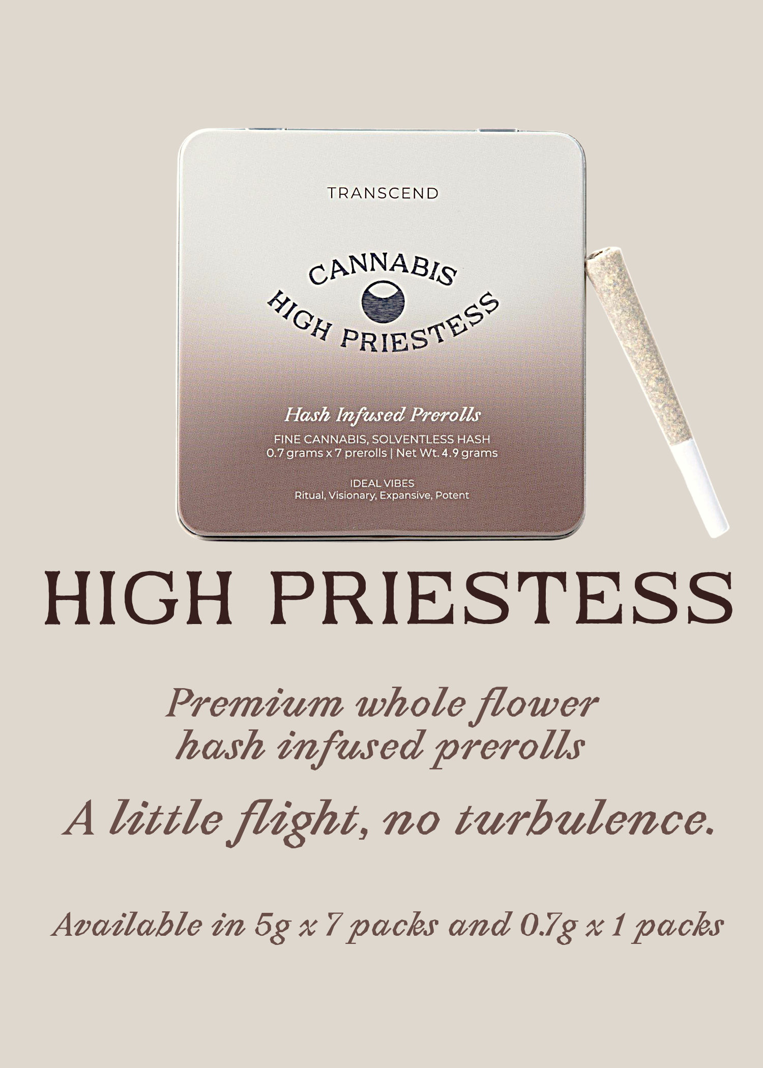 Transcend flyer — hash infused, a little flight, no turbulence
