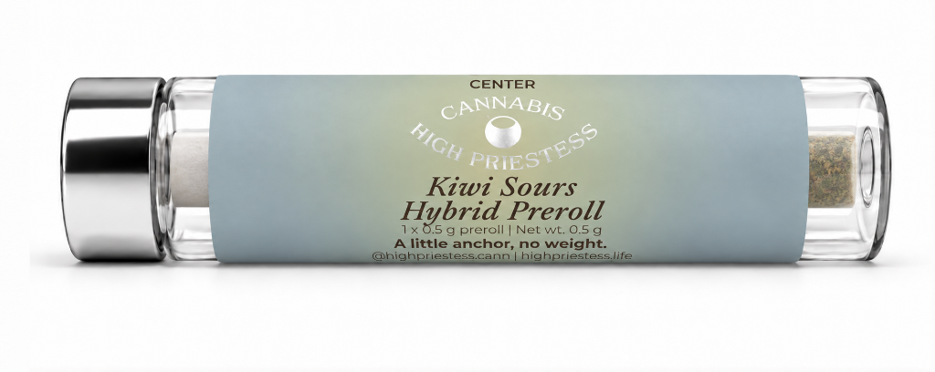 Center — Kiwi Sours single preroll tube